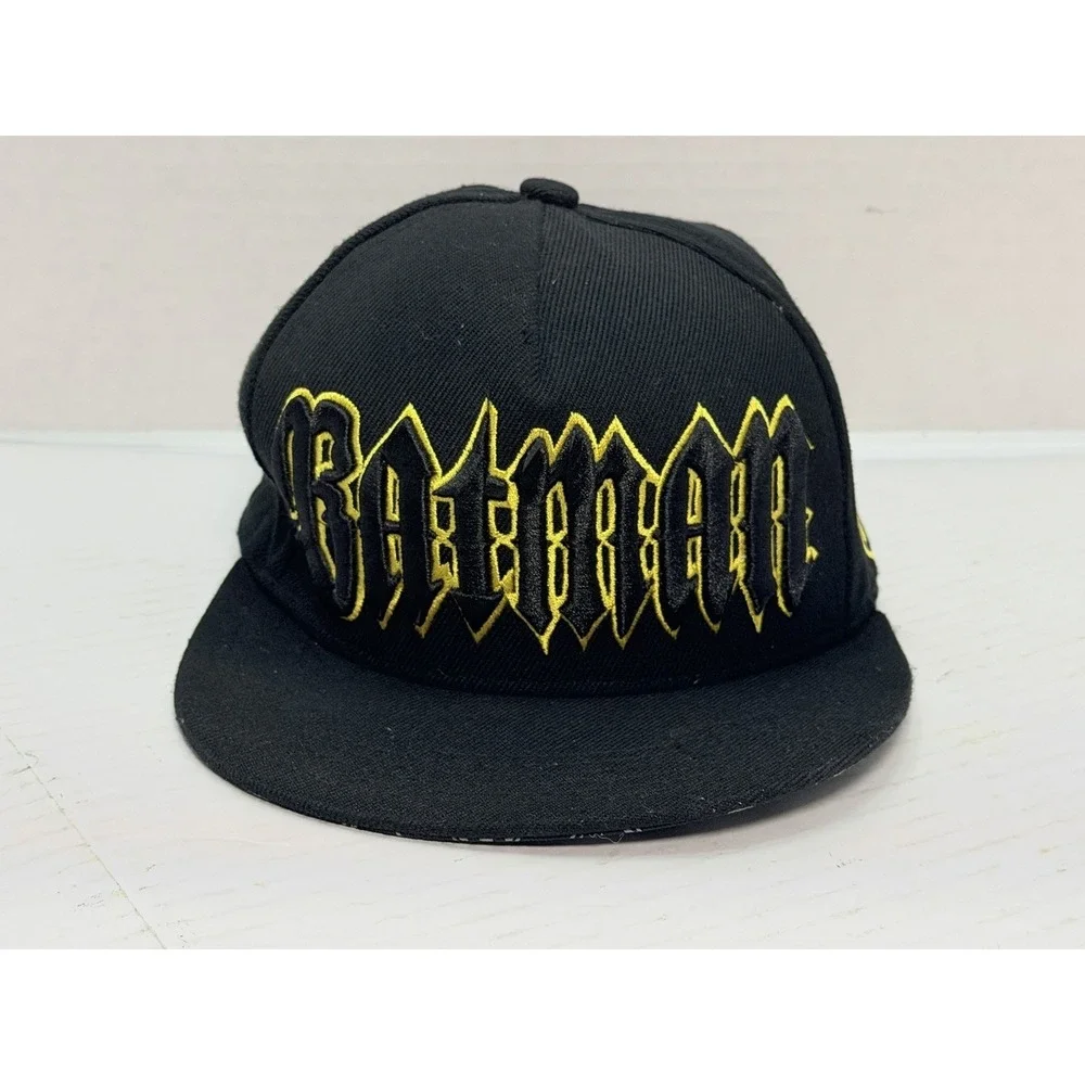 DC Comics Batman Snapback Hat Black‎ Yellow Gothic Logo Cap 2013 Adjustable